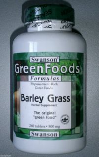  TABLETS * BARLEY GRASS * 500 MG GREEN FOODS FORMULA Phytonutrient Rich