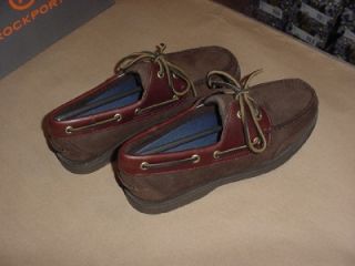 Rockport Ipswich Nubuck Smooth Leather Boat Shoes