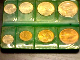 1964 Ireland 7 Coin BU Set Bonus 1959 BU Farthing