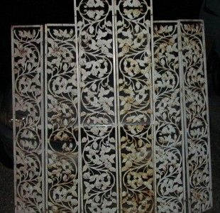  Cast/Wrought Iron ROSE Porch Columns Posts Shutters Railings Lot Of 6