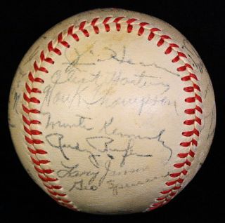Willie Mays Monte Irvin Signed 1950 NY Giants Team Baseball PSA DNA