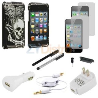  Case Cover 10x Accessory Bundle for iPod Touch 4th Gen 4G 4