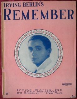 Irving Berlins Remember 1925