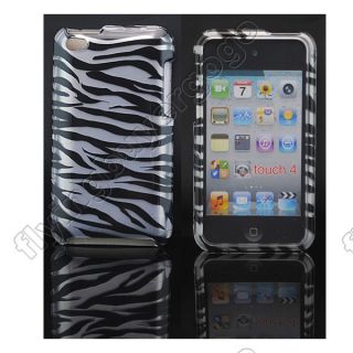 BACK FRONT Zebra HARD SKIN CASE COVER FOR APPLE IPOD TOUCH 4 4G 4TH