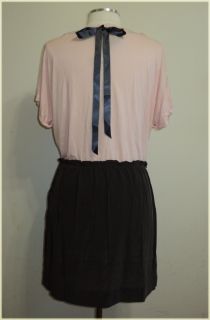 Isabel Lu Contrast Neck Pink Gray Dress Size L