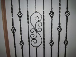 Scroll Iron Balusters Silver Vein