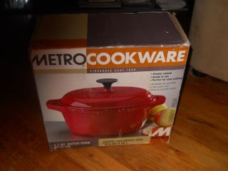 Metro Cookware Firehouse Cast Iron 4 7 Qt Dutch Oven with Lid