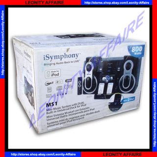 iSymphony MS1 Music System Dual Built in iPod Docks New
