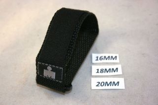 20mm Timex Ironman Triathlon Black Nylon Velcro Single Band