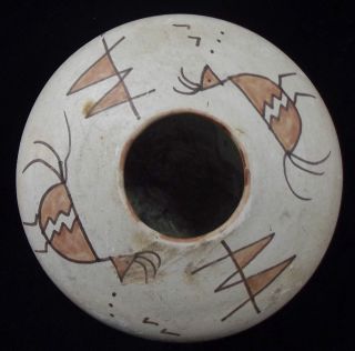 Vtg Native American Isleta Indian Pottery Wedding Vessel Pot