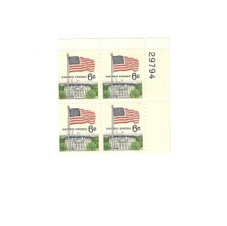 US Postage Uncanceled White House Block of 4 6 Cent Lot 112