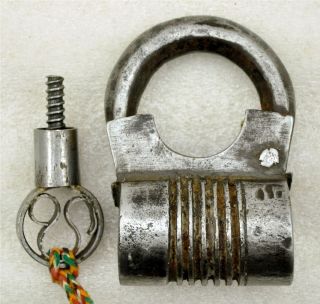  Original Antique Hand Crafted Iron Spring Lever Mechanism Lock