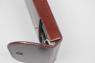 AAA10 Penholder for 5 Pens Brown Aged Ecoleather Italian Mint