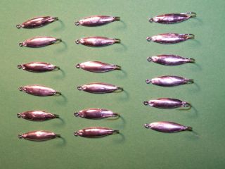18 Unpainted Willow Leaf Ice Fishing Jigs Mousies for Perch and