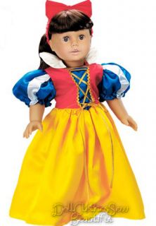   Doll Clothes Fits American Girl Snow White Halloween Costume