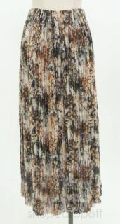 Issey Miyake Multicolor Abstract Print Pleated Skirt Size 3