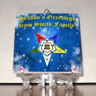  EASTERN STAR OES Christmas Greetings CUSTOMIZABLE Greeting Card Mod4