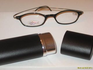 25 Black Case Flexible Temples Eyewear Eyeglasses Readers Reading