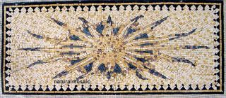 48x 20 Marble Mosaic Sun Italian Mural Floor Tile Art