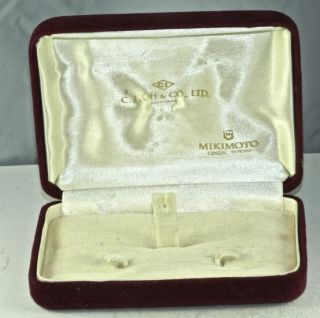 Vtg Mikimoto Cufflinks Tie Tack Box Only C Itoh Co