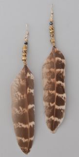 serefina Luxe Feather & Crystal Earrings