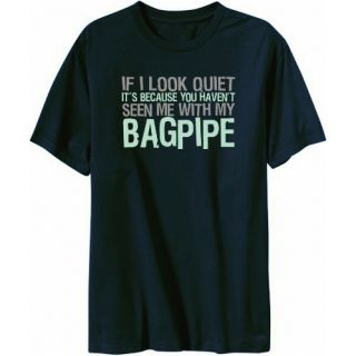 Bagpipe Mens T Shirt Navy Blue