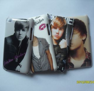 4pcs New Justin Bieber Hard Back Cover Case for Apple iPod Touch 4th