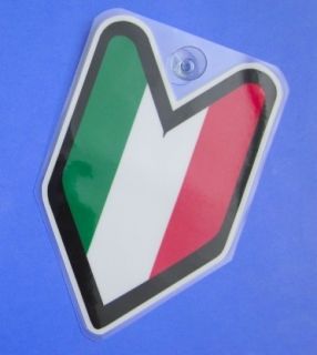 JDM Driver Badge Italy Italian Car Decal Flag not Vinyl Sticker