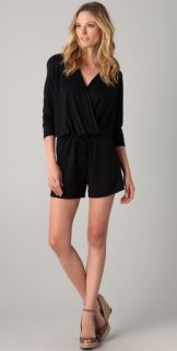 Lanston Overlap Surplice Romper