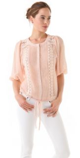 Tbags Los Angeles Lace Front Blouse
