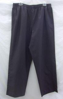 IZOD Womens Athletic Wind Track Pants XL Black Unlined