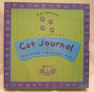 First Impressions Keepsake Cat Journal Plaster Casting Kit for Cats