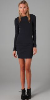 T by Alexander Wang Ruched Long Sleeve Dress
