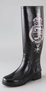 Juicy Couture Slick Emblem Rain Boots