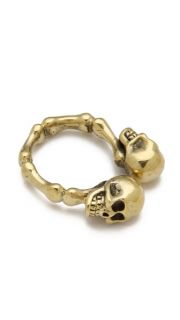 Monserat De Lucca Two Skulls Ring