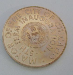Mayor Richard J Daley Inauguration Chicago Commemorative Coin