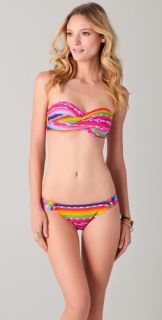 Shoshanna Cozumel Striped Bandeau Bikini Top