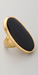 Kenneth Jay Lane Gold & Black Oval Ring