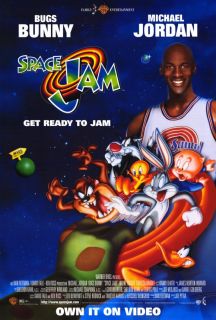 Space Jam Movie Poster 27x40 1996 Michael Jordan Bill Murray Wayne
