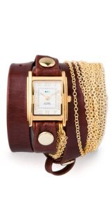 La Mer Collections Rio Gold Chain Wrap Watch