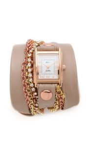 La Mer Collections Crystal Chain Wrap Watch