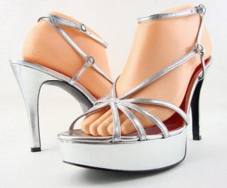 Guess Marciano Jacinda Silver Womens Designer Shoes Wedding Platform