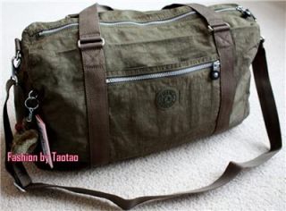  Tag Kipling Itska Duffle Bag Luggage w Furry Monkey Ginko Leaf