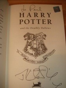 Rowling The Deathly Hallows Signed U K 1st 1st