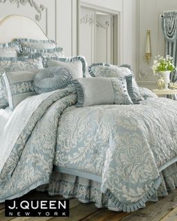 Queen New York Vanderbilt Blue 4 Piece King Comforter Set