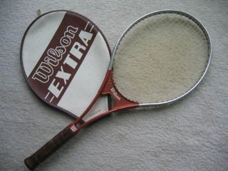 Vtg Wilsonm Extra Alum Tennis Racquet