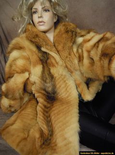  or Ladies Real Fur Coat Golden Jackal in Desert Fox Colour