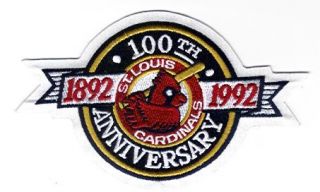 St Louis Cardinals 100th Anniversary Sleeve Patch 1992