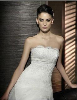 New White Ivory Lace Wedding Dress Custom Size 2 4 6 8 10 12 14 16 18