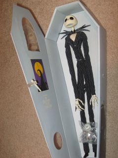 NIGHTMARE BEFORE CHRISTMAS Jack Coffin Figure/Doll w/Barrel ~JUN